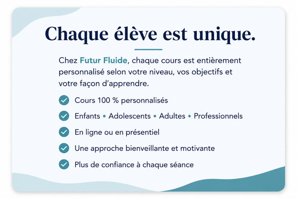 Cours d'anglais personnalisés pour enfants, adolescents, adultes et professionnels en Charente et en ligne.